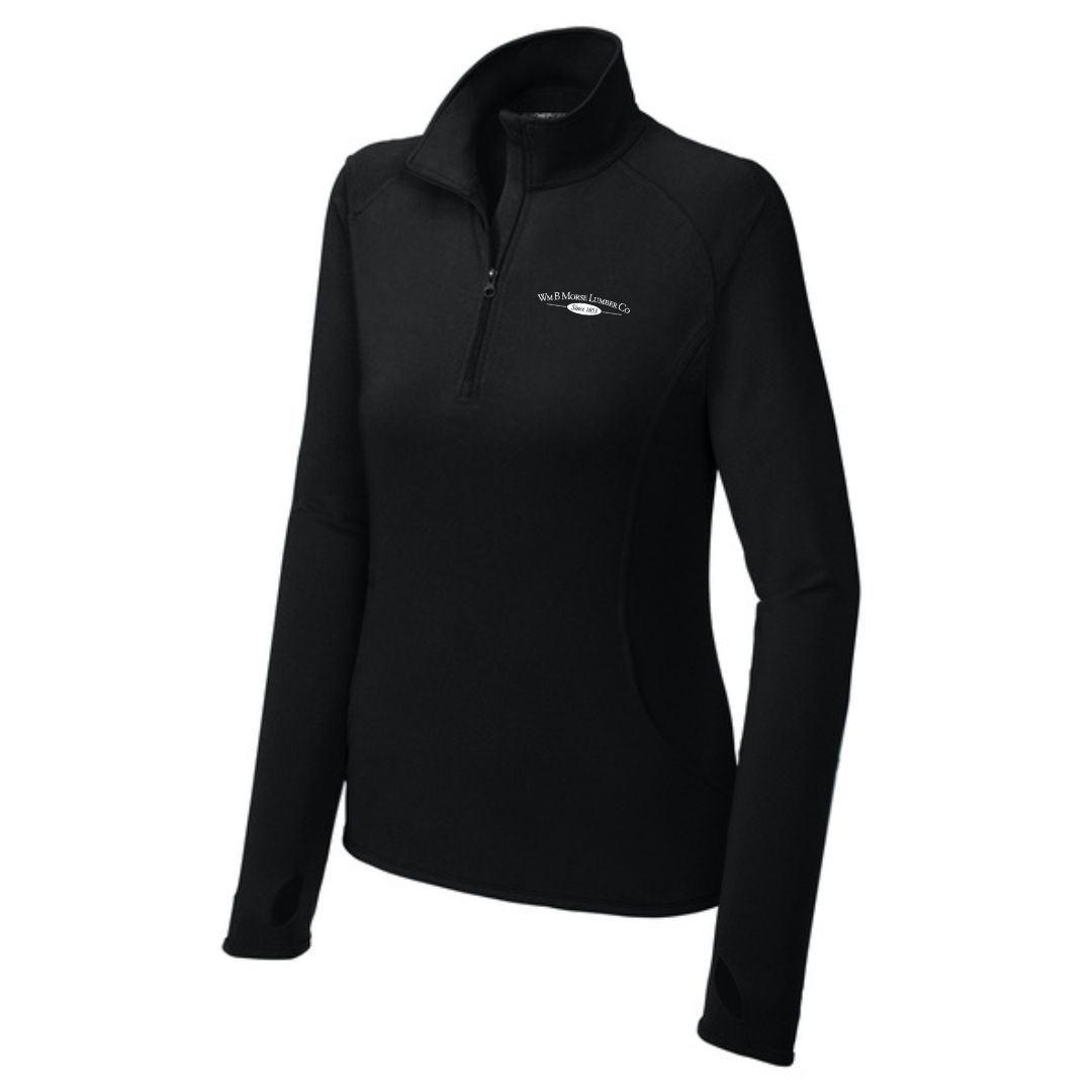 WOMENS - Sport-Tek® Women's Sport-Wick® Stretch 1/4-Zip Pullover - Black