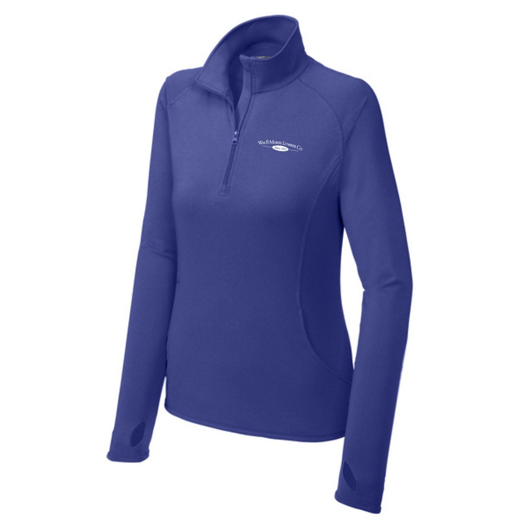WOMENS - Sport-Tek® Women's Sport-Wick® Stretch 1/4-Zip Pullover - Iris Purple