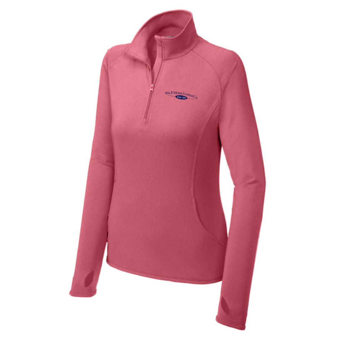 WOMENS - Sport-Tek® Women's Sport-Wick® Stretch 1/4-Zip Pullover - Dusty Rose