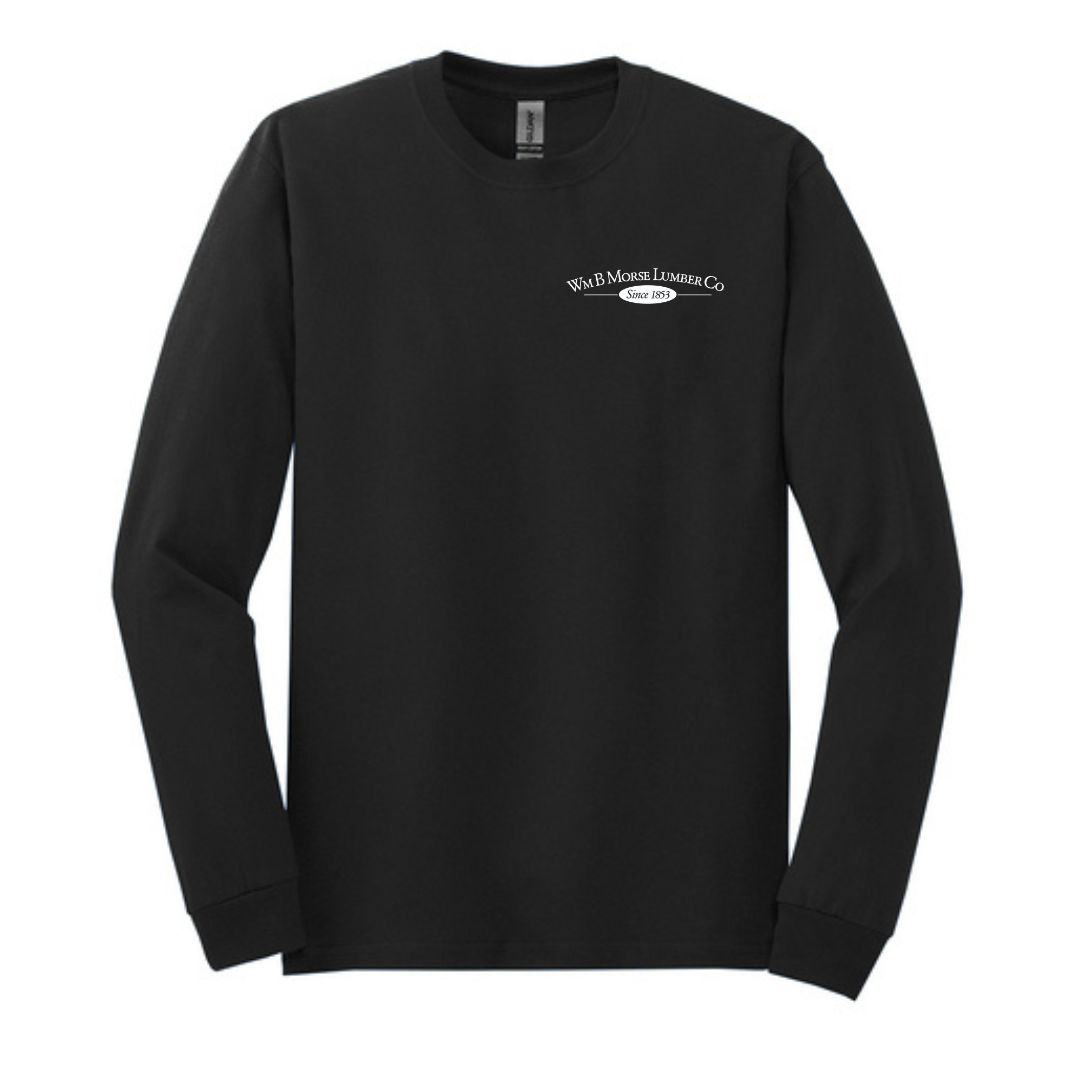 ADULT - Gildan® - Heavy Cotton™ 100% Cotton Long Sleeve T-Shirt - Black