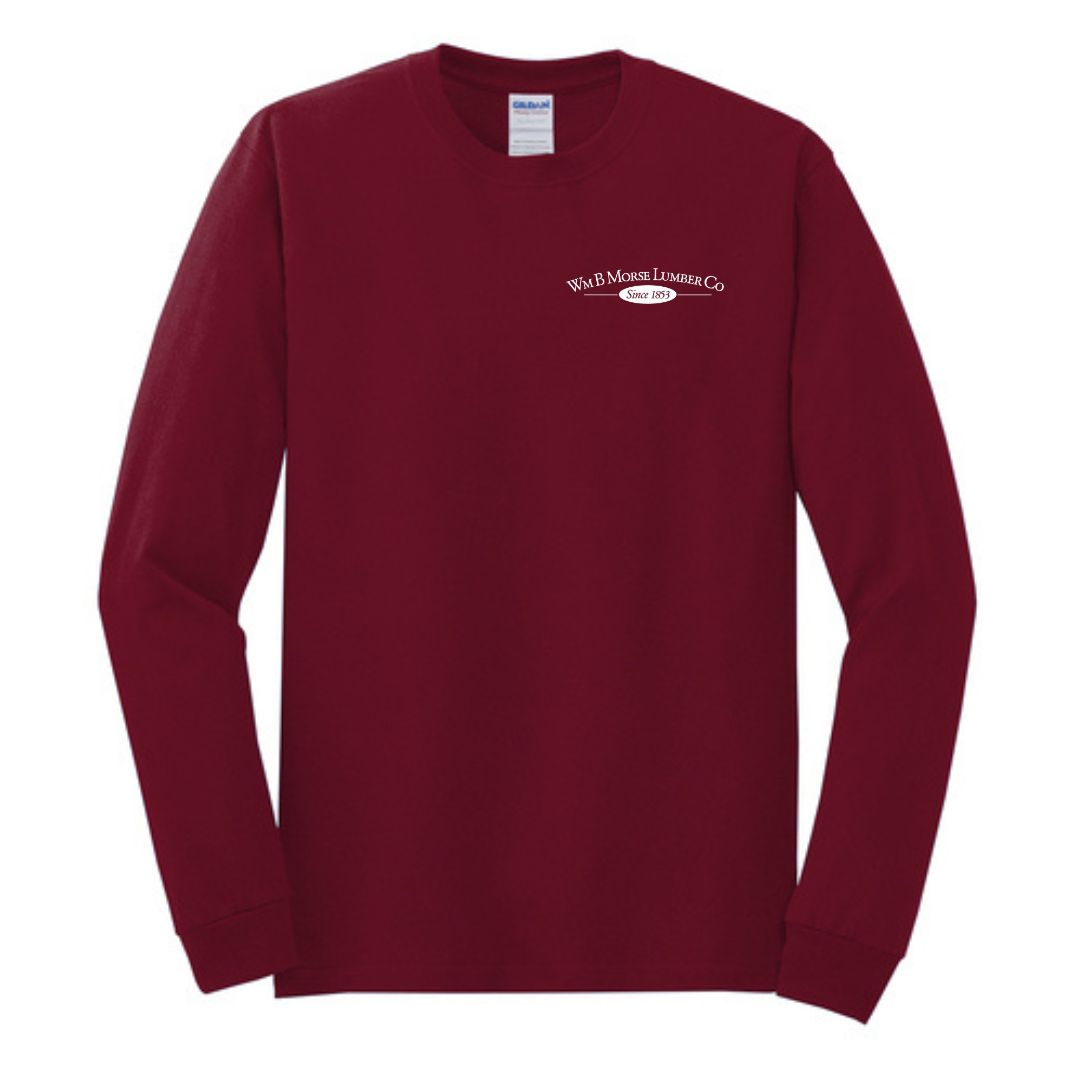 ADULT - Gildan® - Heavy Cotton™ 100% Cotton Long Sleeve T-Shirt - Cardinal Red