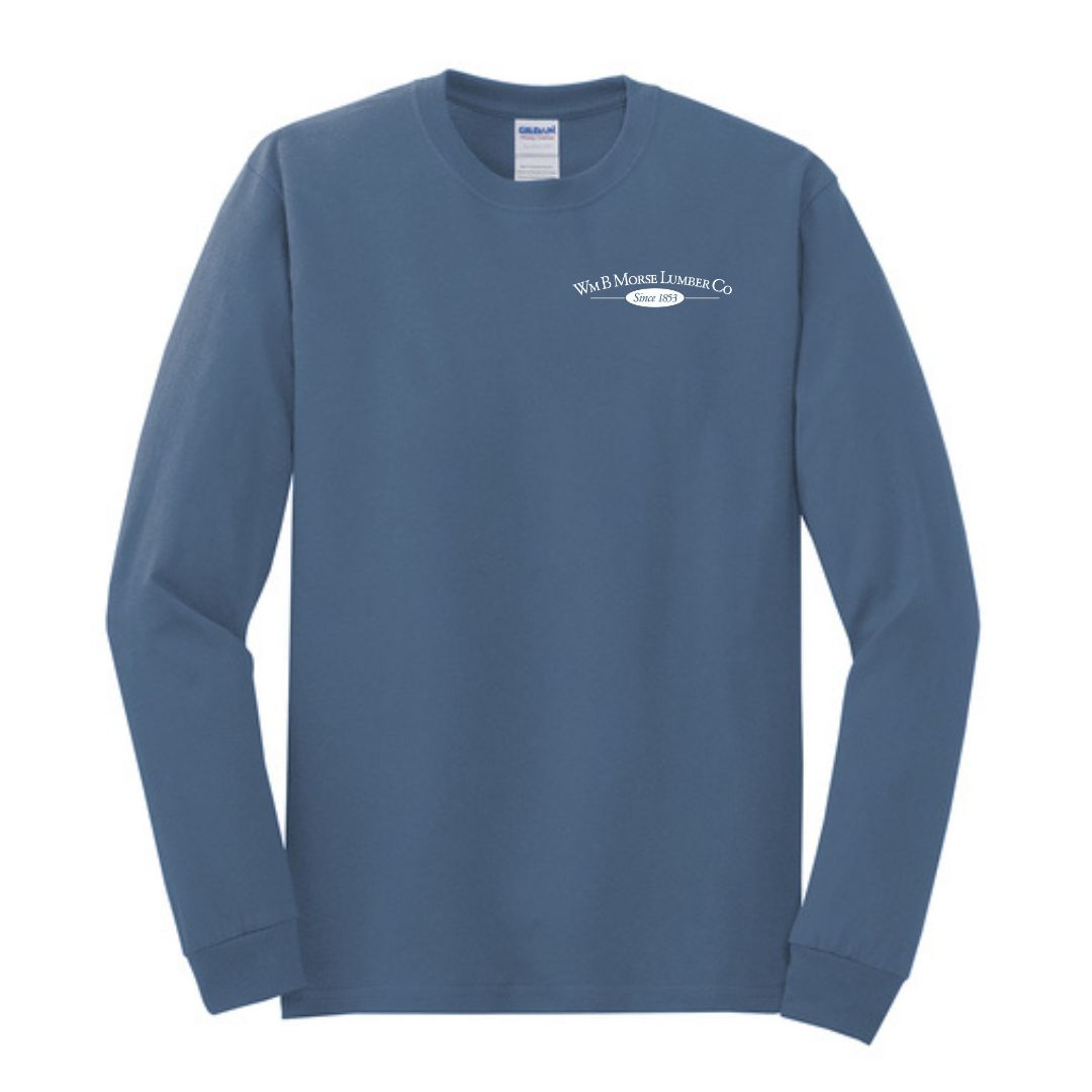 ADULT - Gildan® - Heavy Cotton™ 100% Cotton Long Sleeve T-Shirt - Indigo Blue