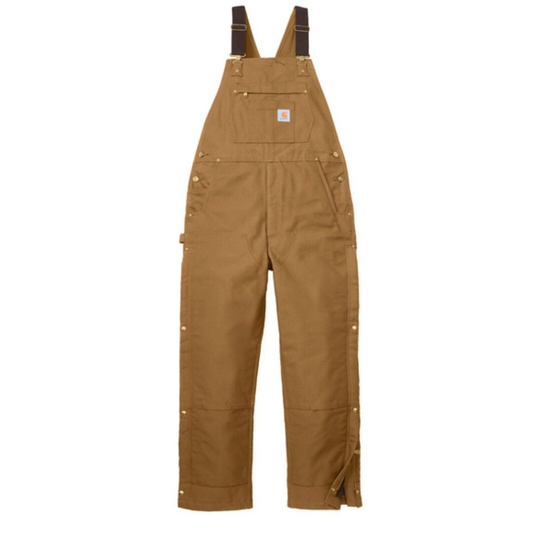 ADULT - Carhartt® TALL Firm Duck Insulated Bib Overalls - Brown