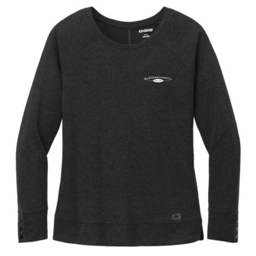 WOMENS - OGIO® Women's Command Long Sleeve Scoop Neck - Blacktop