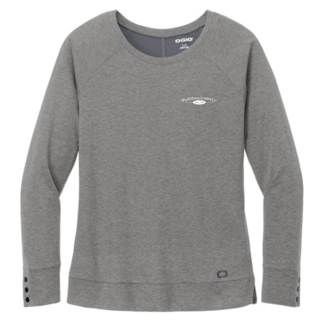 WOMENS - OGIO® Women's Command Long Sleeve Scoop Neck - Gear Grey