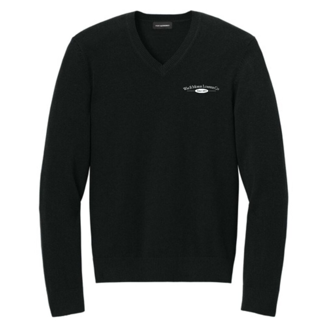 ADULT - Port Authority® Easy Care V-Neck Sweater - Deep Black